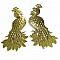 Breloque Paon en m&eacute;tal bronze-04 Pendentif Paon 