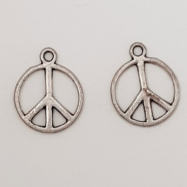 Breloque Peace & Love N&deg;07 Argent Mat