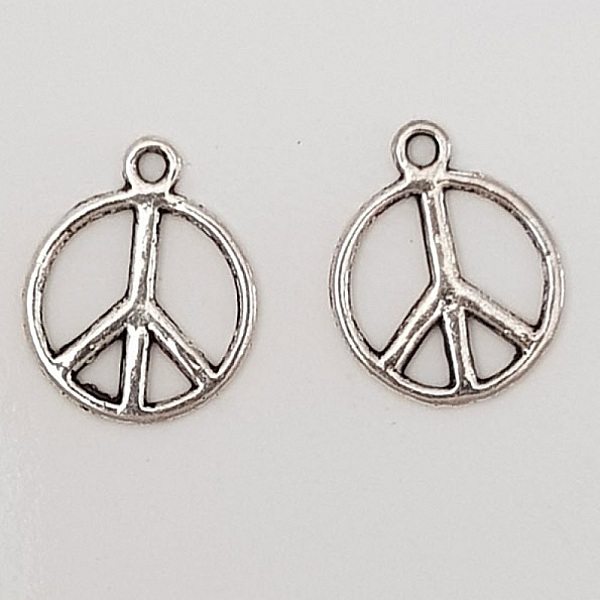 Breloque Peace & Love N&deg;07 Argent
