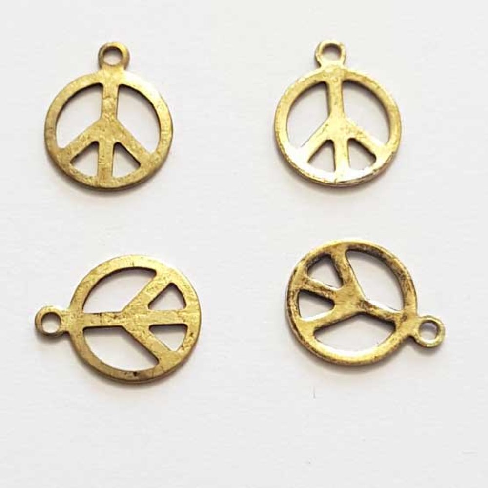 Breloque Peace & Love N&deg;13 Dor&eacute;