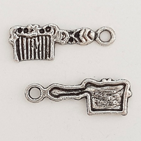 Breloque Peigne &agrave; Cheveux coiffure N&deg;04-01 Argent