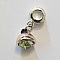 Breloque Pendentif Strass Vert N&deg;1013