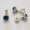 Breloque Pendentif Strass Vert N&deg;1013-03