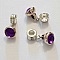 Breloque Pendentif Strass Violet N&deg;1013-06