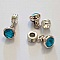 Breloque Pendentif Strass Bleu Turquoise N&deg;1013-09
