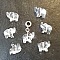 Breloque Pendentif en verre facett&eacute; &eacute;l&eacute;phant N&deg;01-01
