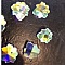 Breloque Pendentif en verre facett&eacute; fleur N&deg;03-01