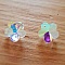 Breloque Pendentif en verre facett&eacute; fleur N&deg;04-01