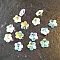 Breloque Pendentif en verre facett&eacute; fleur N&deg;04-01