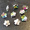 Breloque Pendentif en verre facett&eacute; fleur N&deg;04-02