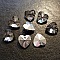 Breloque Pendentif en verre facett&eacute; Coeur N&deg;01-02