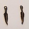 Breloque Plume N&deg;04 Bronze