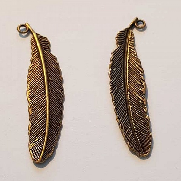 Breloque Plume N&deg;11 Bronze