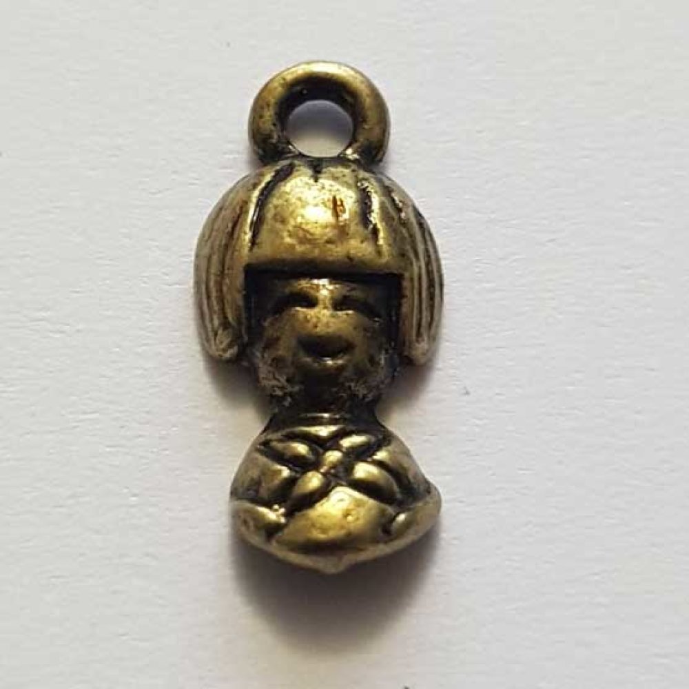 Breloque Poup&eacute;e Chinoise N&deg;03 15 mm Bronze