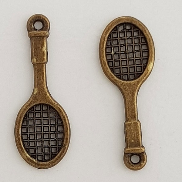 Breloque Raquette de Tennis Sport N&deg;04 Bronze
