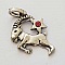 Breloque Signe Zodiaque Capricorne M&eacute;tal Argent&eacute; N&deg;03 avec strass