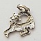 Breloque Signe Zodiaque Capricorne M&eacute;tal Argent&eacute; N&deg;03 avec strass