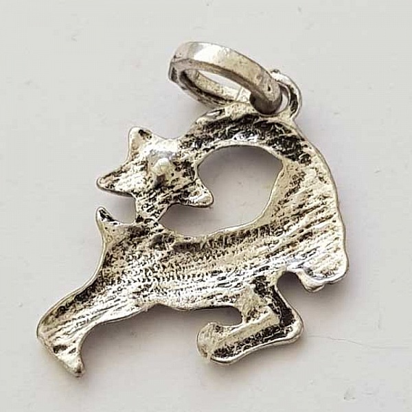 Breloque Signe Zodiaque Capricorne M&eacute;tal Argent&eacute; N&deg;03 avec strass