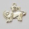 Breloque Signe Zodiaque Lion M&eacute;tal Argent&eacute; N&deg;04 avec strass