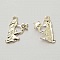 Breloque Signe Zodiaque Vierge M&eacute;tal Argent&eacute; N&deg;04 avec strass