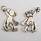 Breloque Singe N&deg;02 Zamak (Plaqu&eacute; Argent)