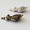 Breloque Souris N&deg;02 Lot de 2 pi&egrave;ces Argent et Bronze