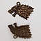 Breloque T&ecirc;te de Loup N&deg;01 Bronze 