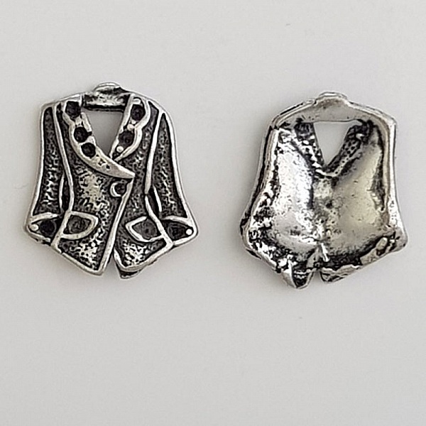 Breloque V&ecirc;tement Veste N&deg;02 Argent.