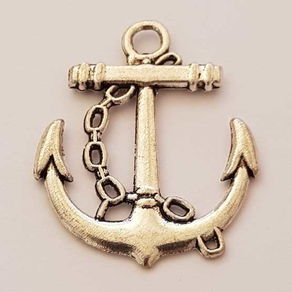 Breloque ancre N&deg;04 Argent