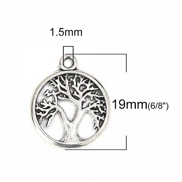 Breloque arbre de vie argent N&deg;01