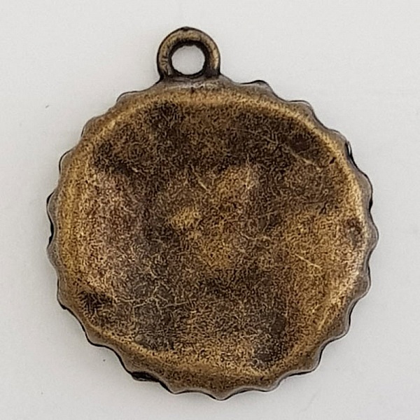 Breloque capsule Bouteille N&deg;00 cuisine Bronze