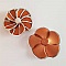 Breloque fleur N&deg;02 Marron