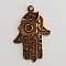 Breloque forme main Hamsa N&deg;03 Bronze