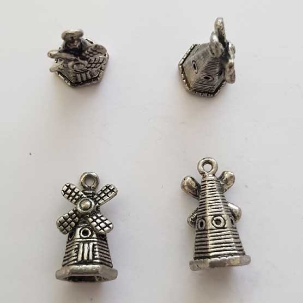 Breloque moulin N&deg;01 Argent