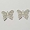 Breloque papillon N&deg;19 Blanc 13 x 16 mm