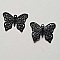 Breloque papillon N&deg;19 Noir 13 x 16 mm