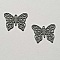 Breloque papillon N&deg;19 Gris 13 x 16 mm