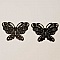 Breloque papillon N&deg;20 Noir 15 x 20 mm