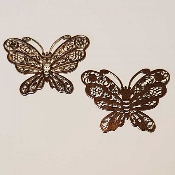 Breloque papillon N&deg;22 Cuivre 35 x 27 mm