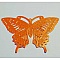 Breloque papillon N&deg;23 Orange 71 x 50 mm