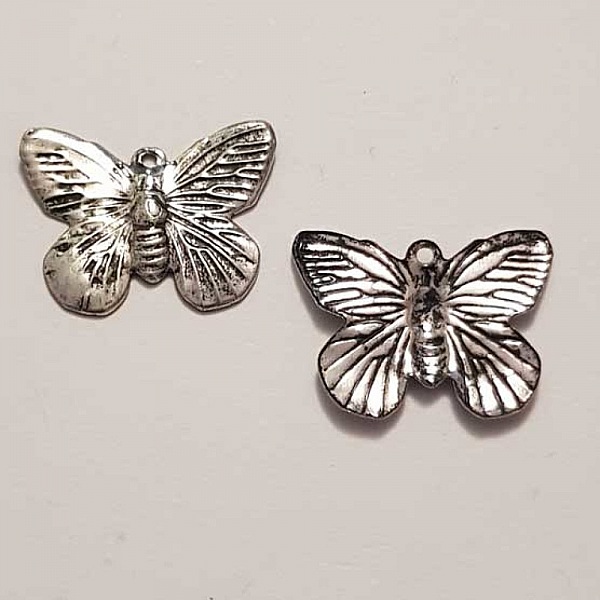 Breloque papillon N&deg;25 Argent 18 x 14 mm