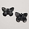 Breloque papillon N&deg;25 Noir 18 x 14 mm