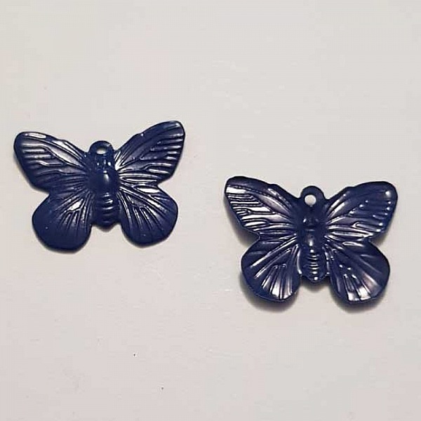 Breloque papillon N&deg;25 Marine 18 x 14 mm