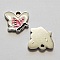 Breloque papillon N&deg;31 Blanc 13 x 13 mm