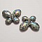 Breloque papillon N&deg;36 Blanc 34 x 44 mm