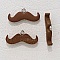 Breloque pendentif Moustache N&deg;09 Marron clair