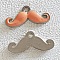 Breloque pendentif Moustache N&deg;19 Orange