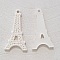 Breloque pendentif Tour Eiffel r&eacute;sine Blanc