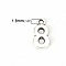 Breloque pendentif chiffre Argent lot 10 pi&egrave;ces de 0 &agrave; 9