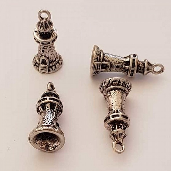 Breloque phare mer N&deg;01 Argent
